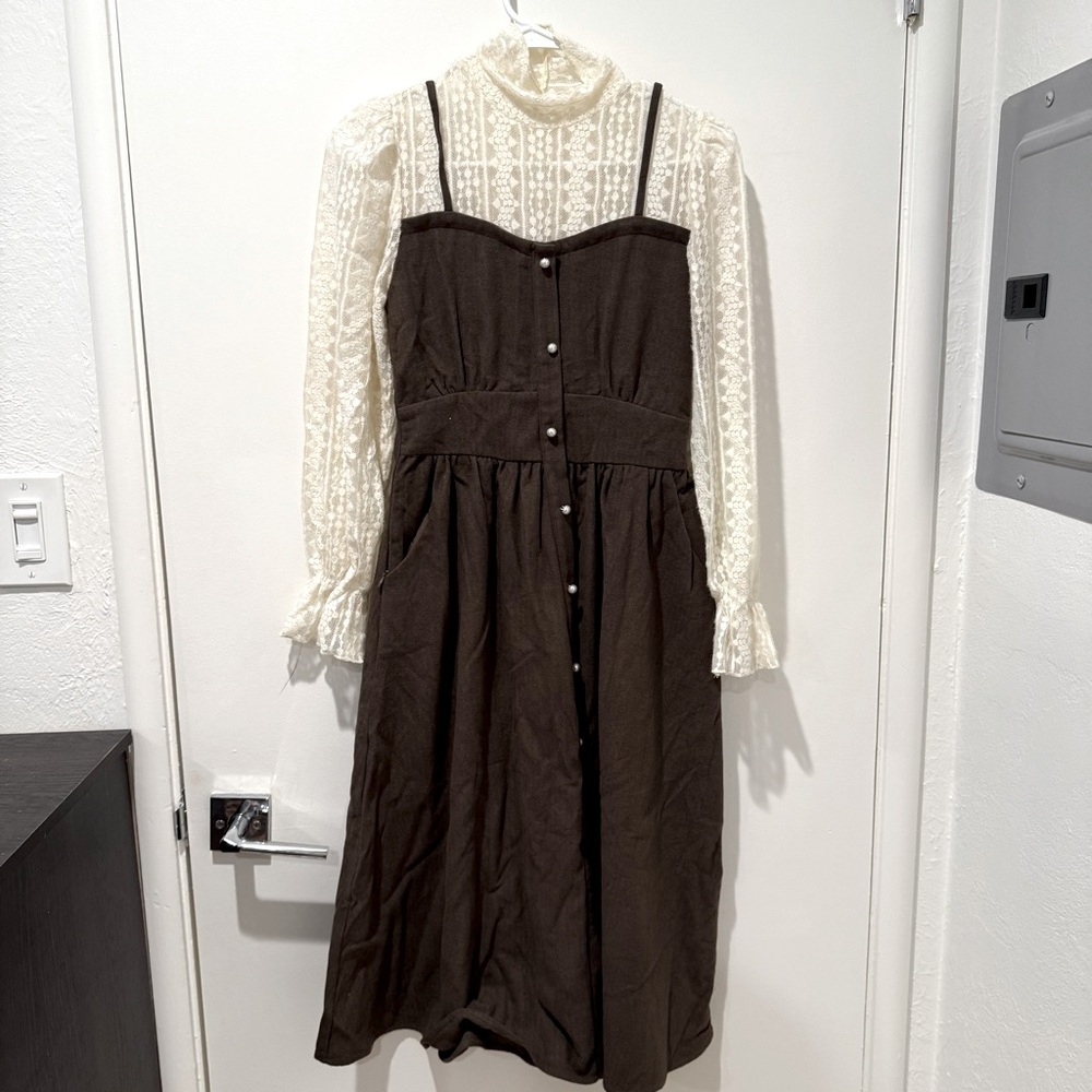 J.ing Preppy Brown Midi Dress